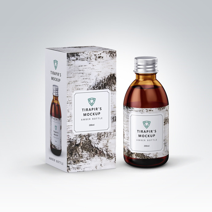 Amber Bottles Universal Pack Mockup