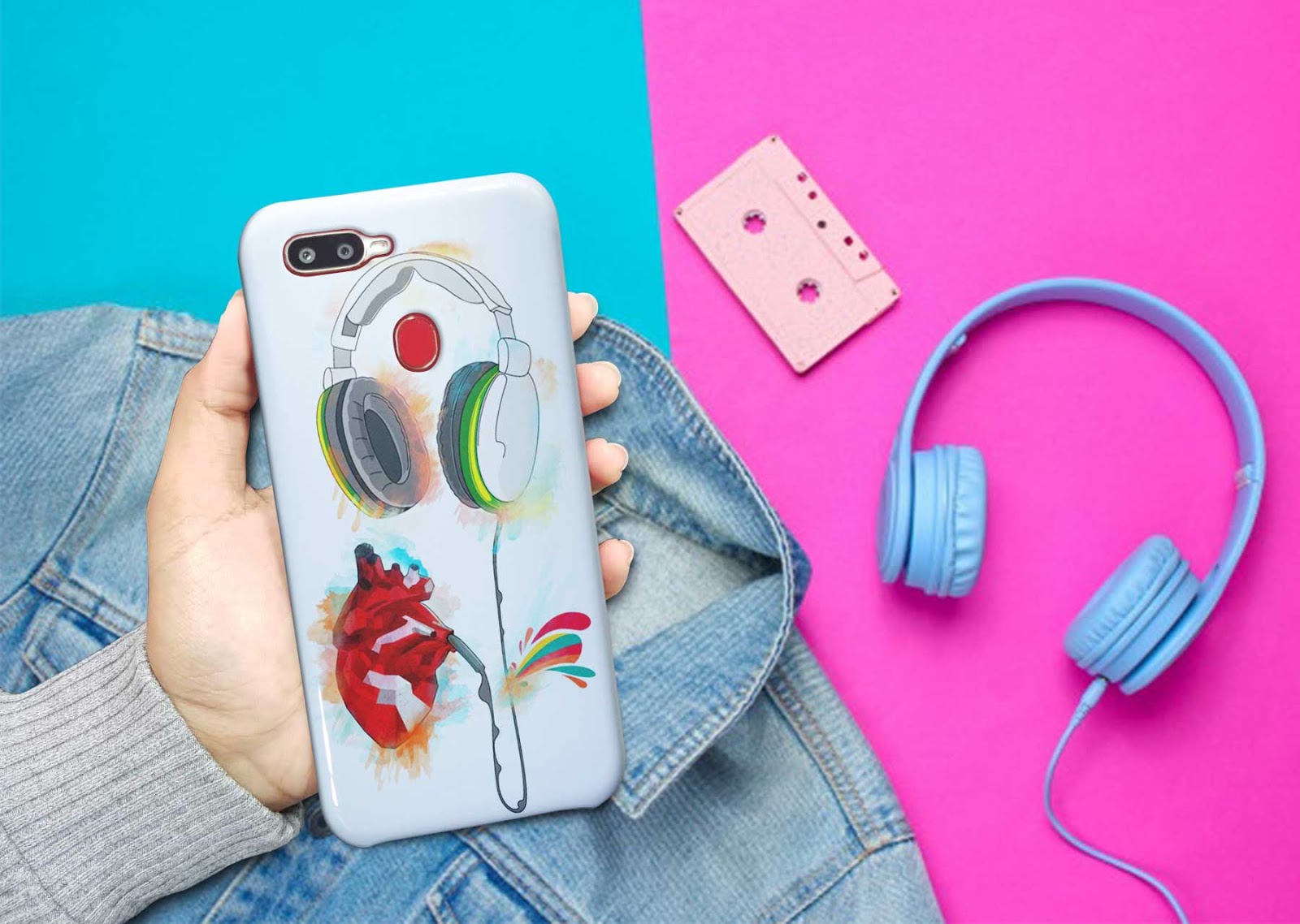 Mockup Custom Case 3D Oppo A5S Gratis