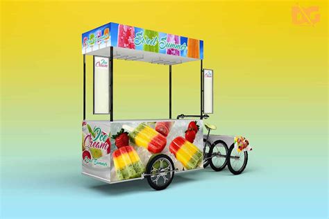 Ice Cream Cart Mockup&nbsp;Free