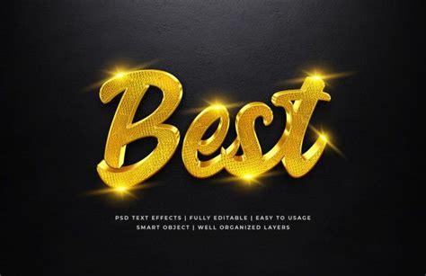 3D Gold Text Psd Free&nbsp;Download