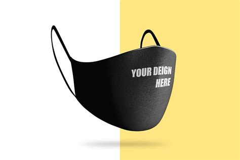 Face Mask Mockup Template&nbsp;Free
