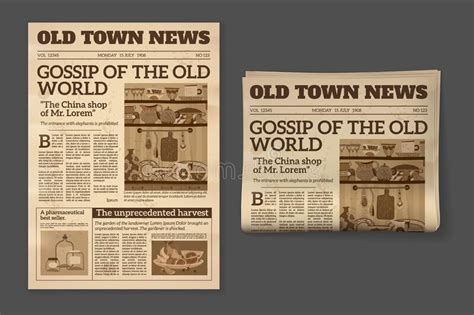 Old Newspaper Mockup Free
