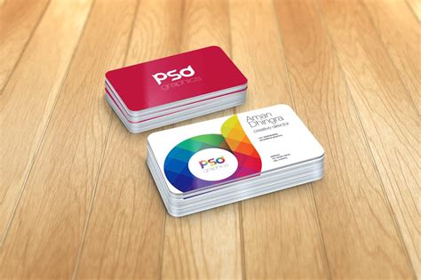 Rounded Corner Business Card Mockup Free&nbsp;Download