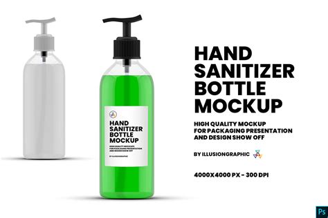 Sanitizer Bottle Mockup Free&nbsp;Download
