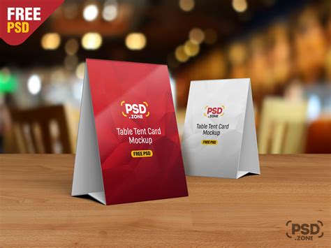 Tent Card Mockup Free&nbsp;Download