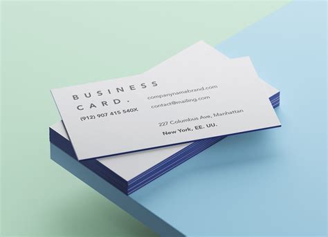 Colored Edge Business Card&nbsp;Mockup