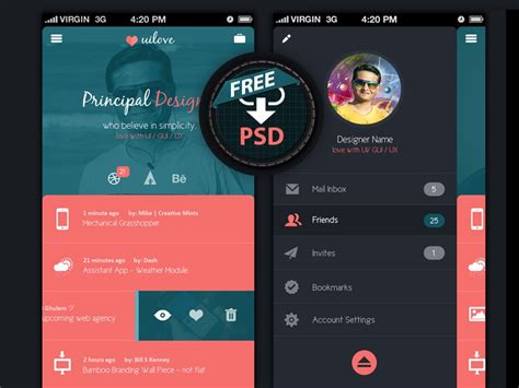 Mobile Ui Design Psd Free&nbsp;Download