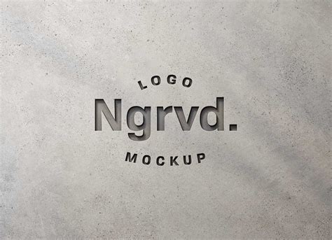 Engraved Logo Mockup Free&nbsp;Psd
