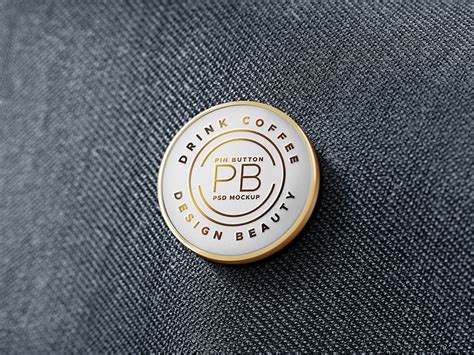 Metal Pin Badge Psd Mockup Free Download