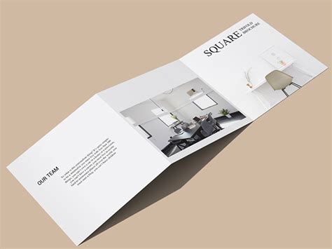Square Trifold Brochure Mockup Psd Free