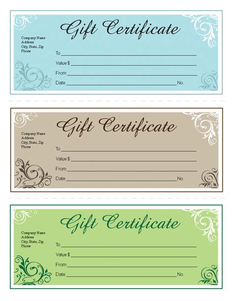 Editable Gift Voucher Design Template&nbsp;Free
