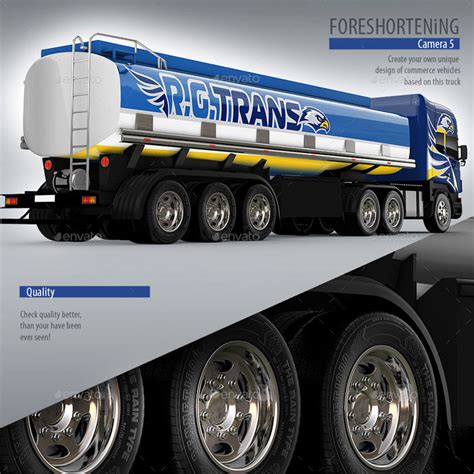 Tanker Truck Mockup Free