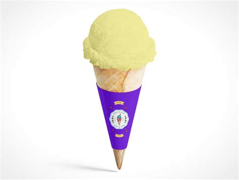 Ice Cream Cone Wrapper&nbsp;Mockup