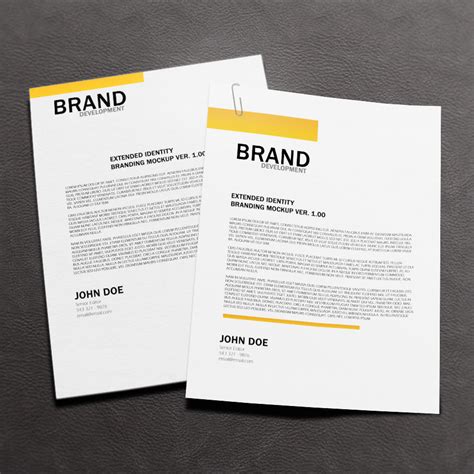 Free Letterhead Mockup